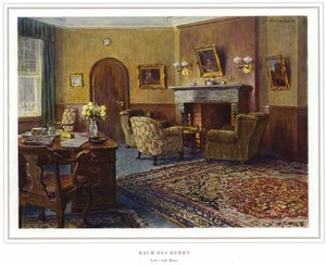 Mattillverkarnas verksamhet Halvmånemattfabrik av Koch und Te Kock (färg litho)