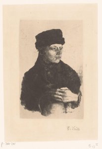 Bondpojke med kanna av Wilhelm Maria Hubertus Leibl (signed by artist)