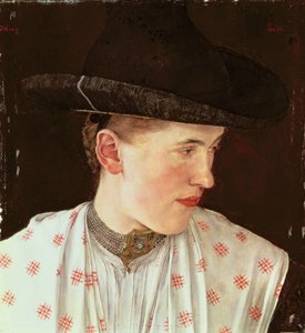 Chef för en bondflicka, ca 1880