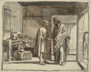 Den barmhärtige samariten betalar värden av Wilhelm Marstrand
