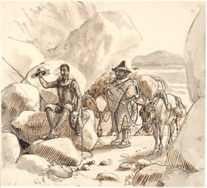 Don Quijote lär Sancho om riddares rykte och framtid av Wilhelm Marstrand