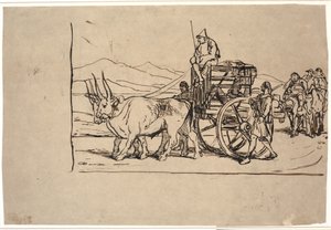 Don Quijotes resa hem i dubbkärran av Wilhelm Marstrand