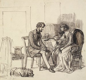 En gentleman på besök hos en yngre dam av Wilhelm Marstrand