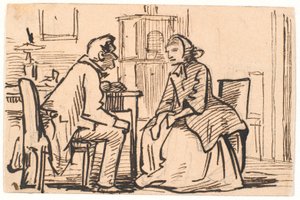 Änkans besök av Wilhelm Marstrand