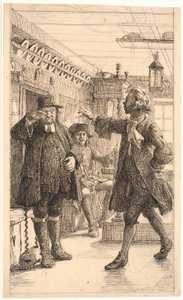 Erasmus Montanus bevisar att Per Degn är en tupp av Wilhelm Marstrand