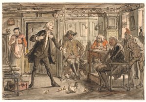 Erasmus Montanus debatterar med Per Degn av Wilhelm Marstrand
