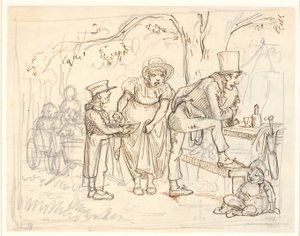 En olycka på skomakarfamiljens skogstur av Wilhelm Marstrand