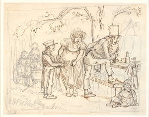 En olycka på skomakarfamiljens skogstur av Wilhelm Marstrand