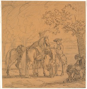 Frederik V beviljar teologens ansökan, (C. D. Biehls Breve, utg. 1865) av Wilhelm Marstrand
