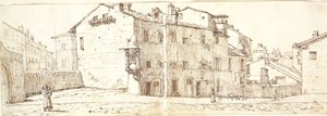 Gata i stadsdelen Monte Pincio, Rom av Wilhelm Marstrand