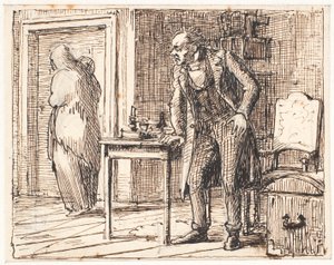 Snålen och den fattiga frun av Wilhelm Marstrand