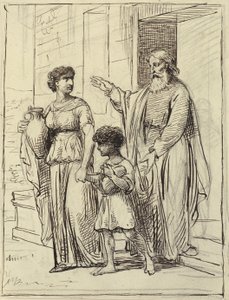 Hagar och Ismael lämnar Abraham av Wilhelm Marstrand