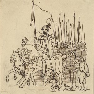 Holger Danske i spetsen för sina ryttare av Wilhelm Marstrand