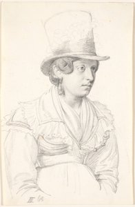 Italiensk kvinna med hög hatt av Wilhelm Marstrand