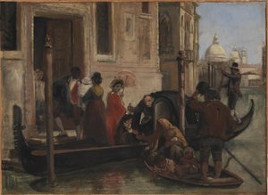 Landar i Venedig. I Avståndet S. Maria delle Salute av Wilhelm Marstrand
