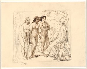 Paris och de tre gudinnorna av Wilhelm Marstrand