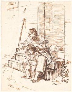 Romersk gatubild av Wilhelm Marstrand