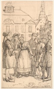 Slutscenen av The Pledged Peasant Boy av Wilhelm Marstrand