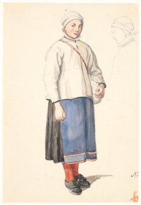 Stående svensk bondflicka av Wilhelm Marstrand