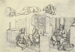 Studier av Turk och lazzaron på en trappa av Wilhelm Marstrand