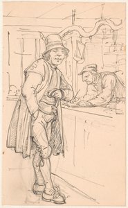 Svensk bonde i mataffären av Wilhelm Marstrand