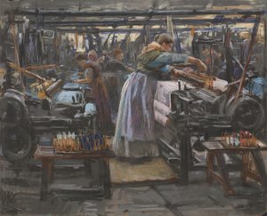 Interiör från Hjula väveri