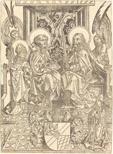 De heliga Petrus och Paulus under en baldakin av Wilhelm Pleydenwurff