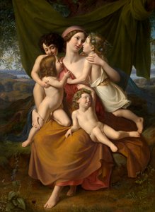 Välgörenhet (olja på duk) av Wilhelm Schadow