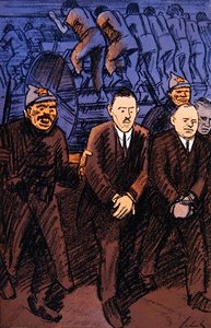 Karikatyr av tyska ingenjörer i Ryssland, från tidskriften Simplicissimus