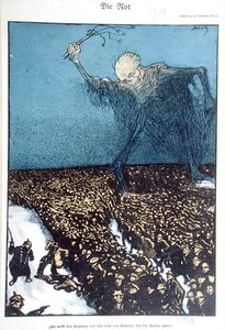 "Fattigdom", prosocialistisk karikatyr som kritiserar det tyska andra imperiets politik (1870-1914)