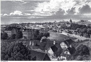Utsikt över Dorpat, ca. 1850 av Wilhelm Siegfried Stavenhagen