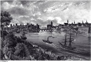 Utsikt över Narva, ca. 1850 av Wilhelm Siegfried Stavenhagen