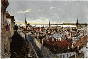 View of Reval, ca 1855 av Wilhelm Siegfried Stavenhagen
