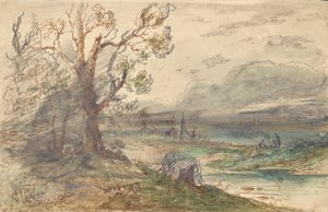 landskap vid floden av Wilhelm Steinfeld