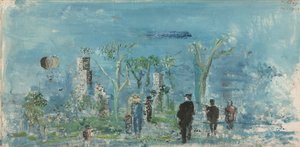 Central Park, New York (olja på duk) av Wilhelm Thoeny