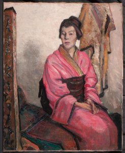 Dam i kimono av Wilhelm Thöny
