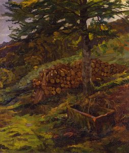 Siegfriedfontänen i Odenwald av Wilhelm Trübner