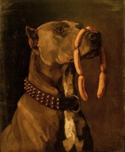 W. Trübner, mastiff med korv