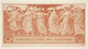 Procession och nymfernas dans av Wilhelm Volz