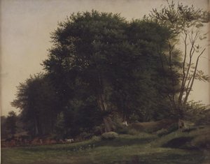 Skogsröjning med boskap av Wilhelm Xylander