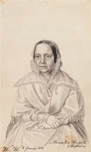 Maria Elisabeth von Wright, konstnärens mor av Wilhelm von Wright