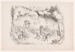 Gabriel Grub i avgrunden straffad av tomtar Konstalbum av W. P. van Geldorp (serietitel) av Wilhelmus Petrus van Geldorp
