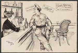 "Bock Special", soldat på en fransk bar av Will Owen