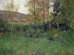 Vårlandskap, Giverny av Willard Leroy Metcalf