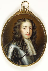 William Prince of Orange, senare kung William III (akvarell på elfenben) av Willem (after) Wissing