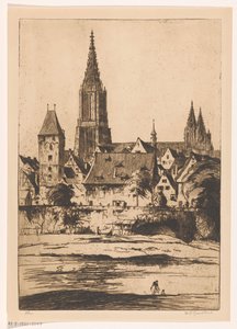 Ulm (originaltitel på objekt) av Willem Adrianus Grondhout (signed by artist)