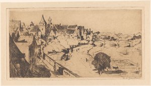 Ulm (originaltitel på objekt) av Willem Adrianus Grondhout (signed by artist)