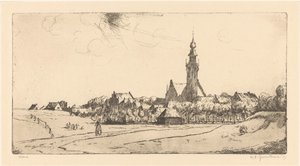 Veere (originaltitel på objekt) av Willem Adrianus Grondhout (signed by artist)