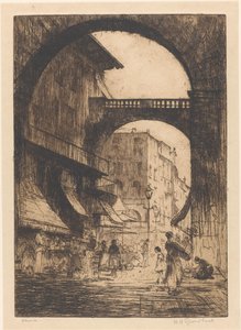 Verona (originaltitel på objekt) av Willem Adrianus Grondhout (signed by artist)