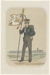 Frivillig jägare vid Leidens universitet, 1830 av Willem Bal